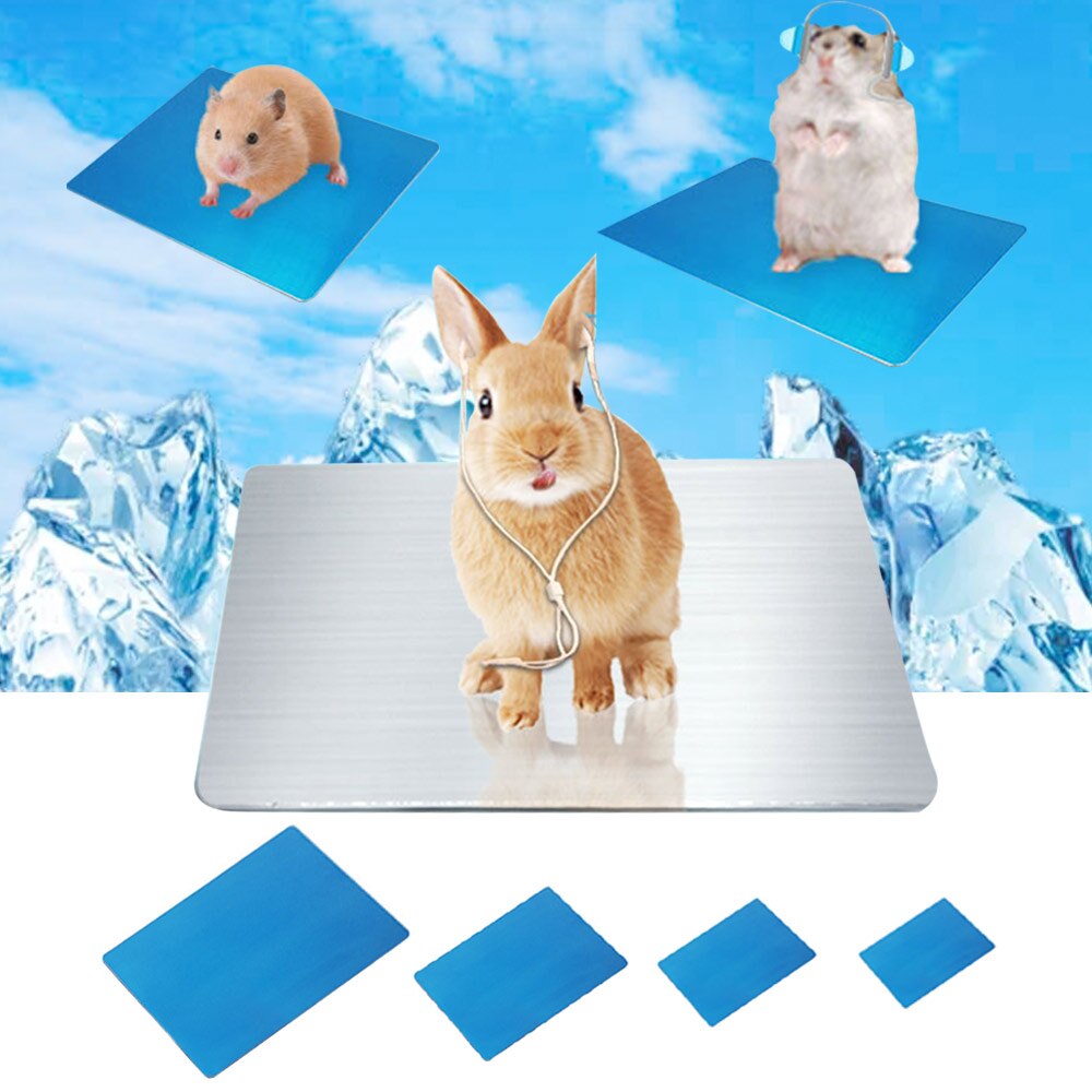 S/m/l aluminium zomerkoelplaat voor kleine dieren, voor het koelen van huisdieren, hamsters en konijnen, aluminiumlegering