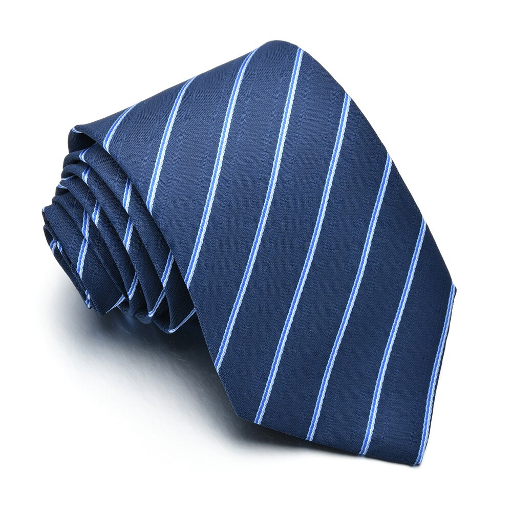 Klassiske menn slips business formell slips bryllup slips stripe hals slips cravat skjorte kjole tilbehør fest: Multi