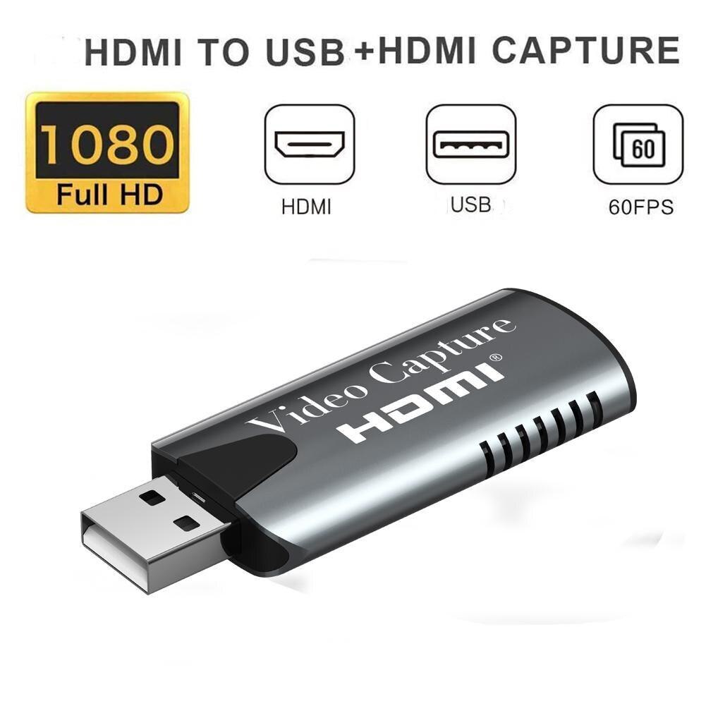 Mini Video Capture Card HDMI to USB 2.0 Video Grabber Game DVD HD Camera Recording Video Capture Card