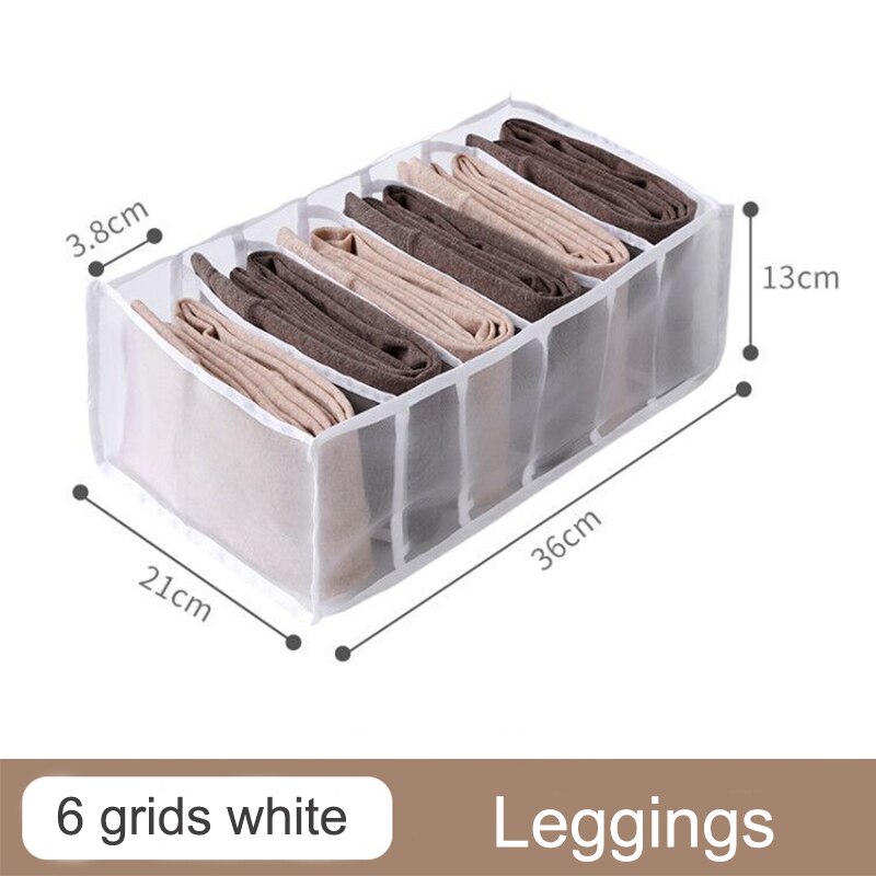 Wandschrank organizer für socken hause getrennt unterwäsche lagerung Kasten 7 Gitter Jeans bh veranstalter faltbare schublade organizer Schlafsaal: Gold