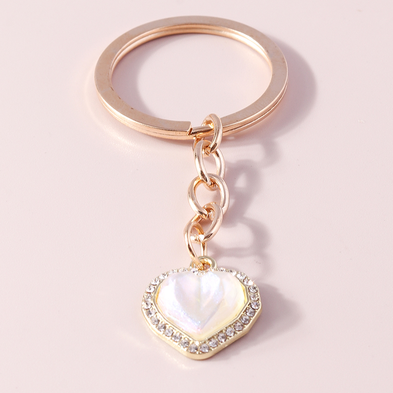 Bella cristallo ciliegia portachiavi strass portachiavi pendenti per le donne ragazze borsetta arredamento incantesimi gioielli fai da te regali: Colore rosa