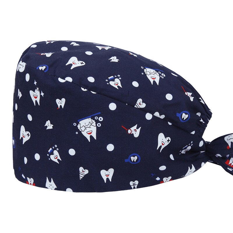 Unisex Surgicals Caps Tanden Print Cap Verstelbare Frosted Cap Laboratorium Pet Shop Frosted Caps Schoonheidssalon Care Winkel Caps