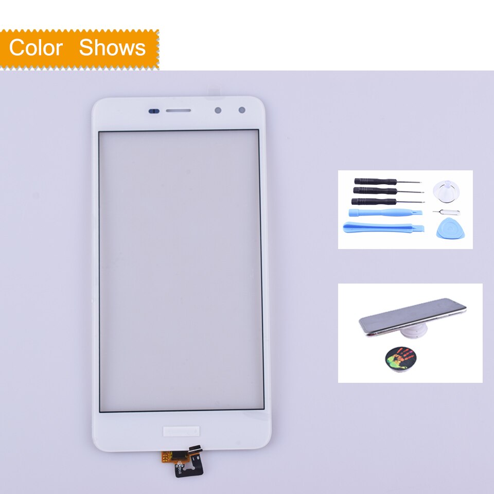 Pantalla táctil MYA-L22 para Huawei Y5 Y5III MYA-L23, cristal frontal, lente exterior, sin LCD: white with gift