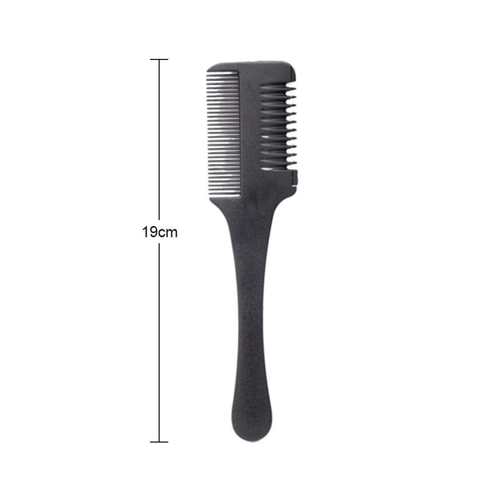 Brainbow 1pc pente de corte cabelo preto lidar com escovas de cabelo lâminas de barbear trimmin com salão de beleza ferramentas de cabelo estilo corte thinnin