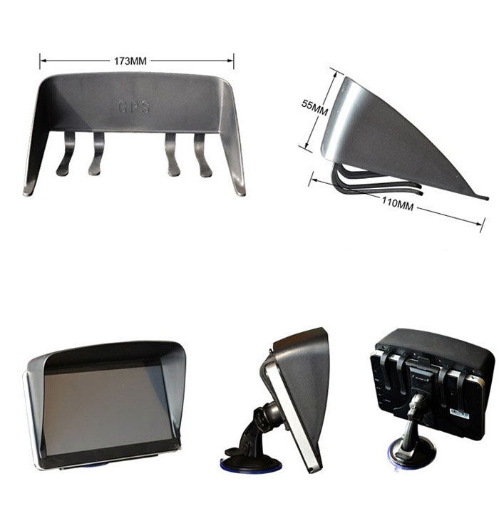 Visière de pare-soleil pour voiture, 7 pouces, GPS, Anti-éblouissement, bouclier, pour Garmin Nuvi TomTom Sat Nav, 7"