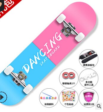 Skate Scooter Beginners Adult Children Boys Girls Teenagers Skateboard Adult Double Warped Scooter: 7