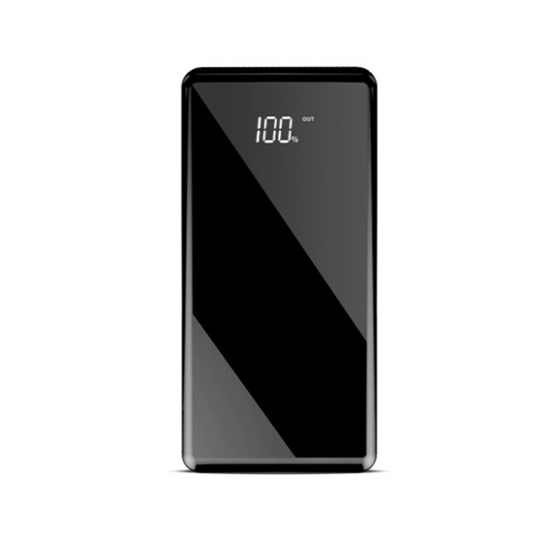 Chargeur de batterie externe portatif de la batterie 4USB de la batterie 80000mah a mené le Powerbank d'affichage numérique pour l'iphone Samsung Xiaomi: Black