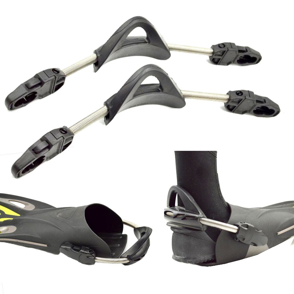 2PC Snorkeling SCUBA Diving Spring Fin Strap with Quick Release Buckle