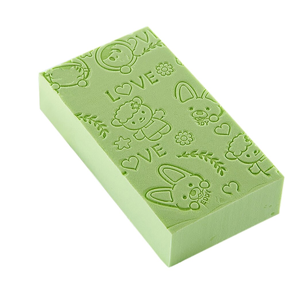 Soft Body Scrubber Bath Shower Exfoliating Sponge Body Skin Scrub Cleaner Pad Spa Brush Bathing Tools Bathroom Accessories #TD: Green 