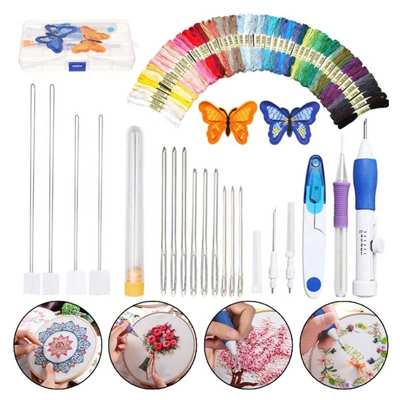 Cross stitch tool set DIY embroidery stitching punch needle tool embroidery needle DIY craft sewing tool 136/85/70/50/12/10pcs