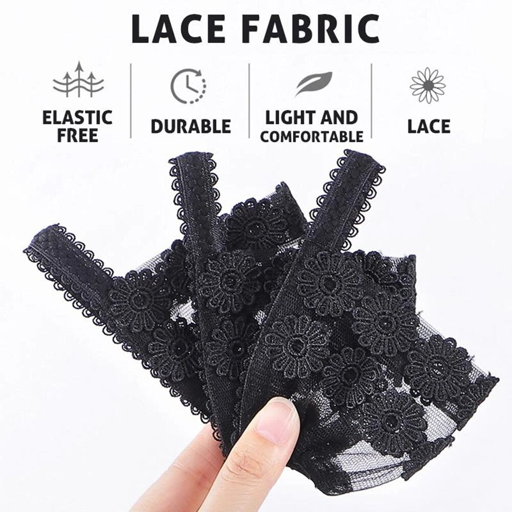 1 paio di scarpe col tacco contralto anti-gocce tacco cinghie comode antiscivolo pizzo tacco cinghie per l'alta tacchi-B5