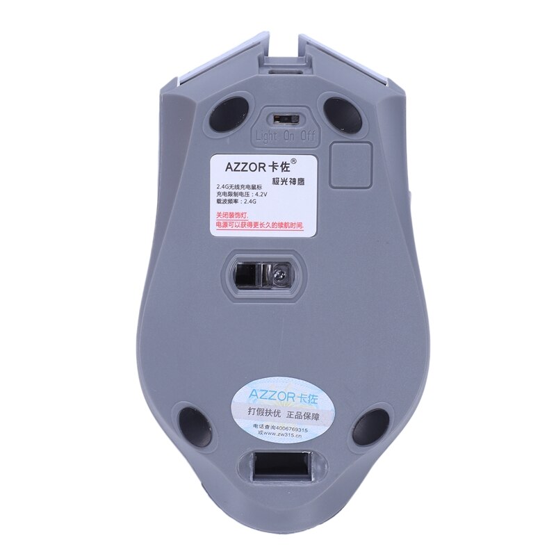 AZZOR Wireless 6D Rechargeable 2400DPI 6 Buttons Optical Pro Gaming Mouse For PC