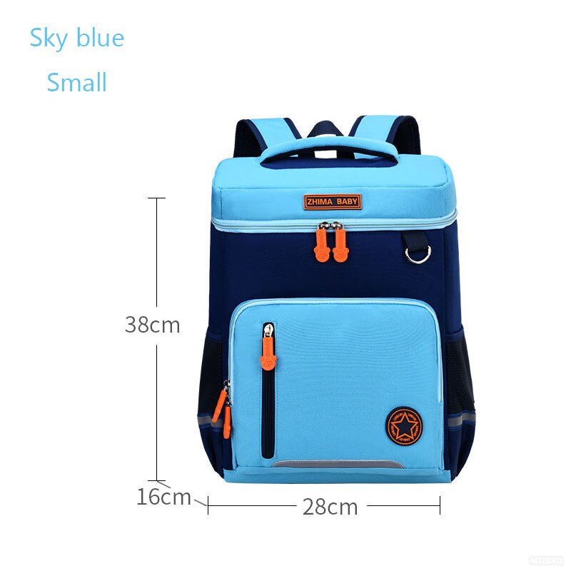 Children School Bags Boys Girls Kids Orthopedic School Backpack Schoolbag Waterproof Backpacks Primary School Back Pack: Sky blue small