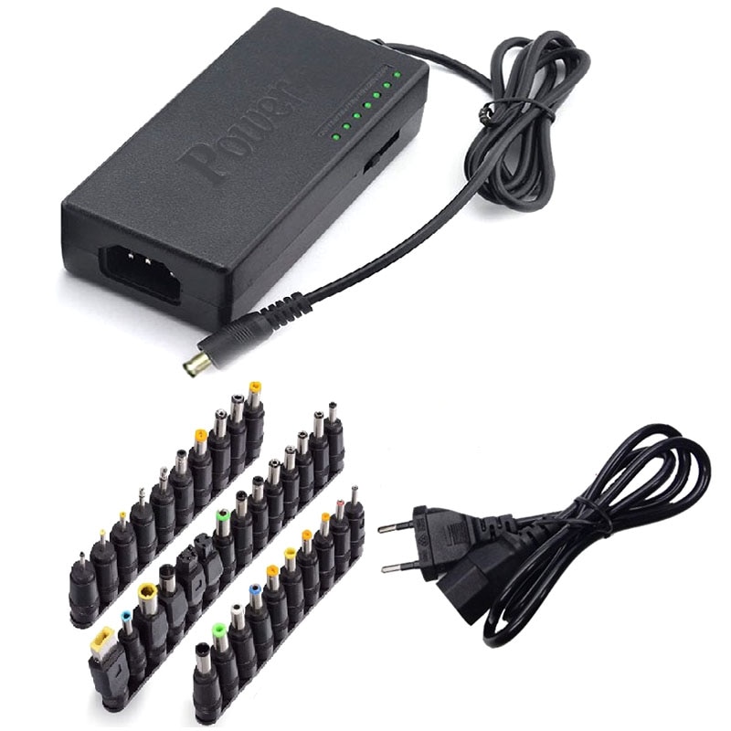 Universal dc 12v 15v 16v 18v 19v 20 24v 4.5a 4a adaptador de alimentação ajustável 34 plugues destacáveis para o portátil plugue da ue