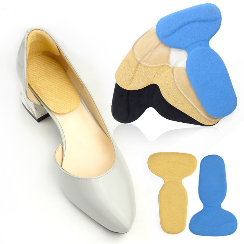 1 pair Gel Foot Care Orthopedic Insole Brand T-Shape Silicone Non Slip Cushion Foot Heel Protector Liner Shoe Insole Pads