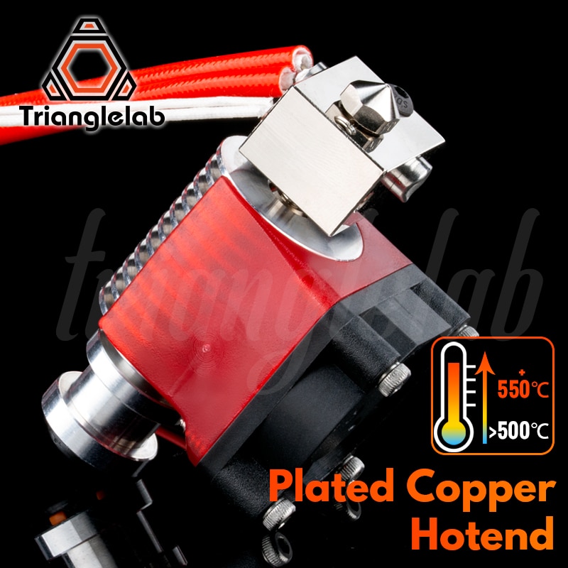 Trianglelab V6 Überzogene Kupfer Hotend Hohe temperatur Düse wärme Block wärme Pause Kühlkörper für PETG spähen PEI ABS Kohlenstoff faser