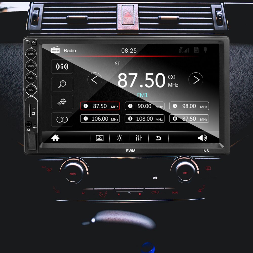 MP5 Car Multimedia Player 7 Inch Car Dual 2 Din HD Touch Screen Car Radio Bluetooth Stereo Audio Rear Camera Remote Controller