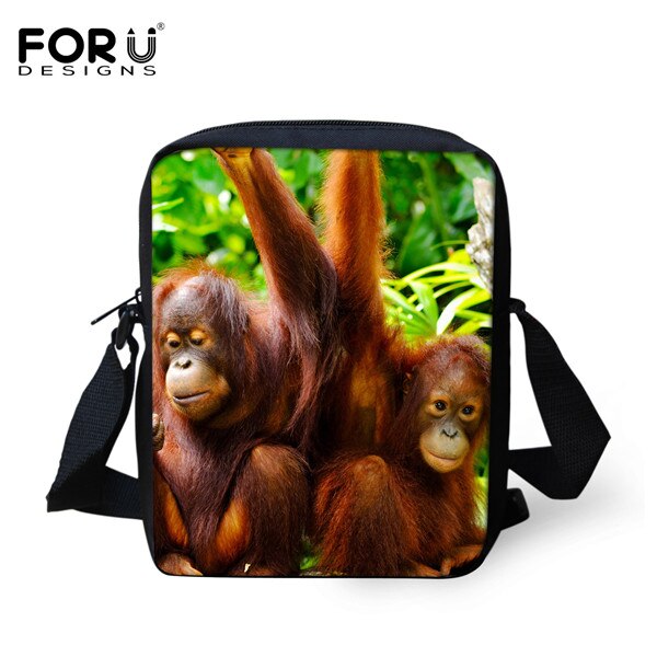 Famous Monkey Men Messenger Bags 3D Zoo Aniamal Man Mini Crossbody Bags Brand Casual Male Travel Bag: 5614E