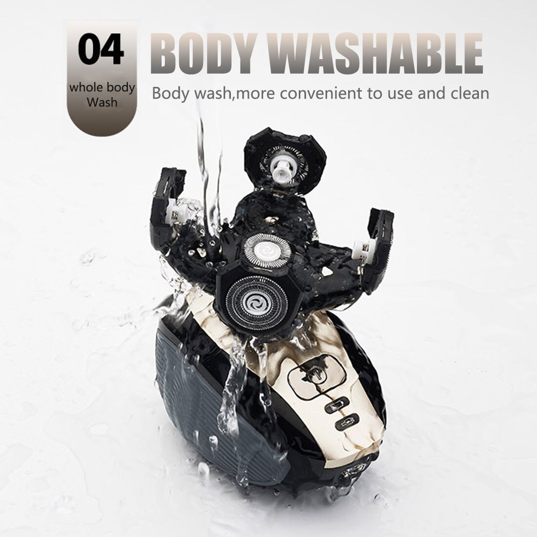 5 en 1 rasoir électrique Rechargeable 5 têtes flottantes rasoirs tondeuse à cheveux nez oreille cheveux tondeuse à barbe hommes brosse de nettoyage du visage