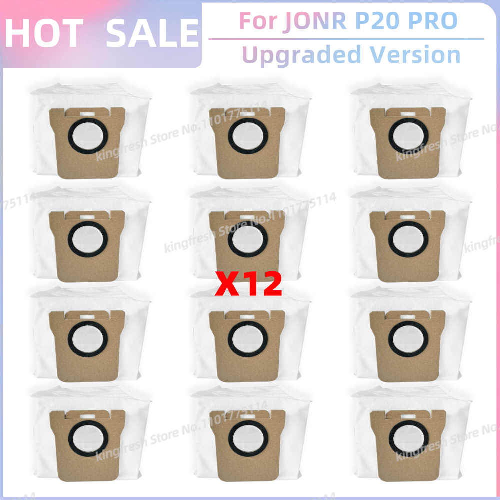 Bolsa de polvo de repuesto compatible con accesorios para robot aspirador JONR P20 PRO.: Verde claro