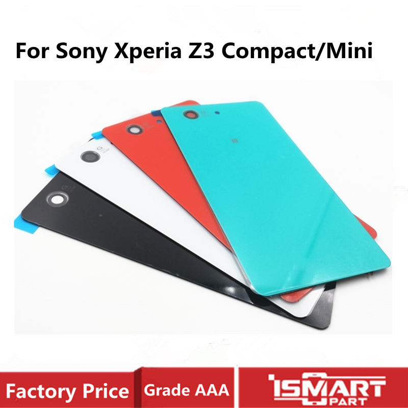 Back Cover For Sony Xperia Z3 Compact Mini M55w Battery Back Housing D5803 D5833 Rear Glass Replacement