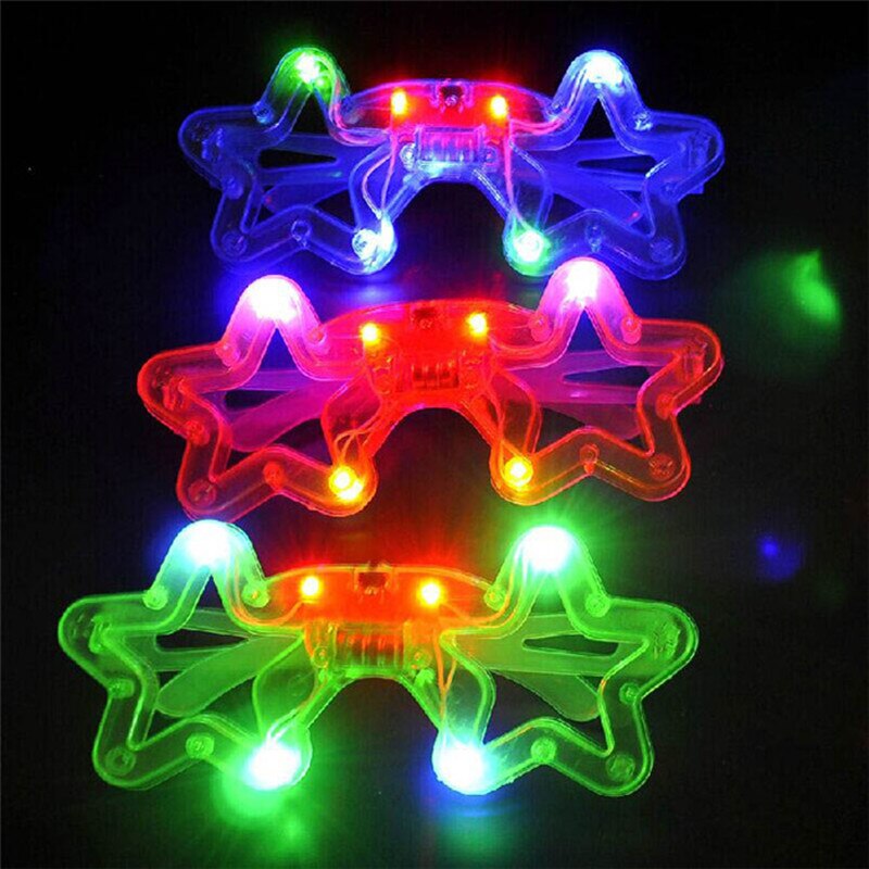 Light-Up Star Glasses Eye Mask LED Flashing Blinking Eye Glasses Party Carnival Halloween
