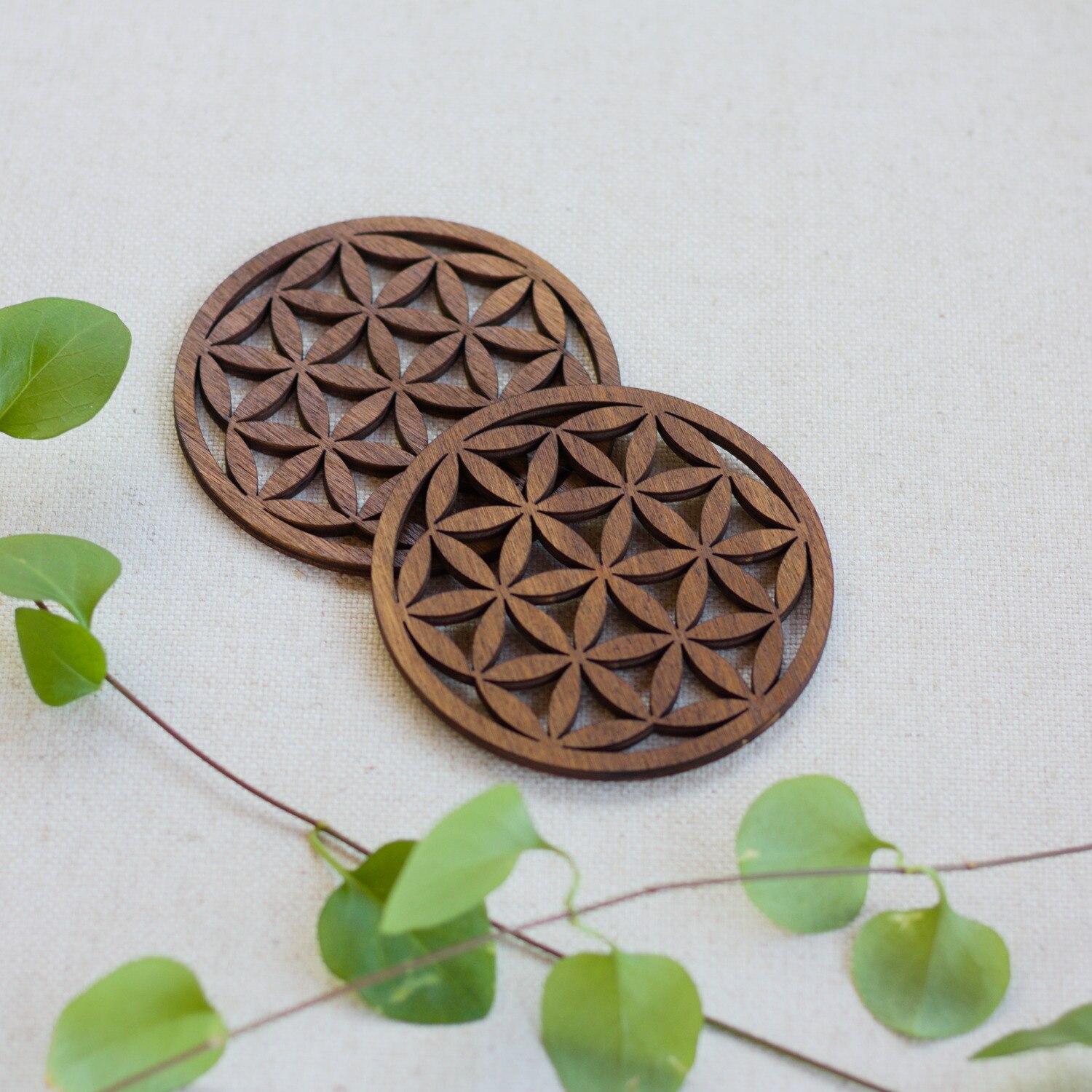 Acupressure Mat Set - Flower of Life Design - with Pillow + Spiky Massage Ball