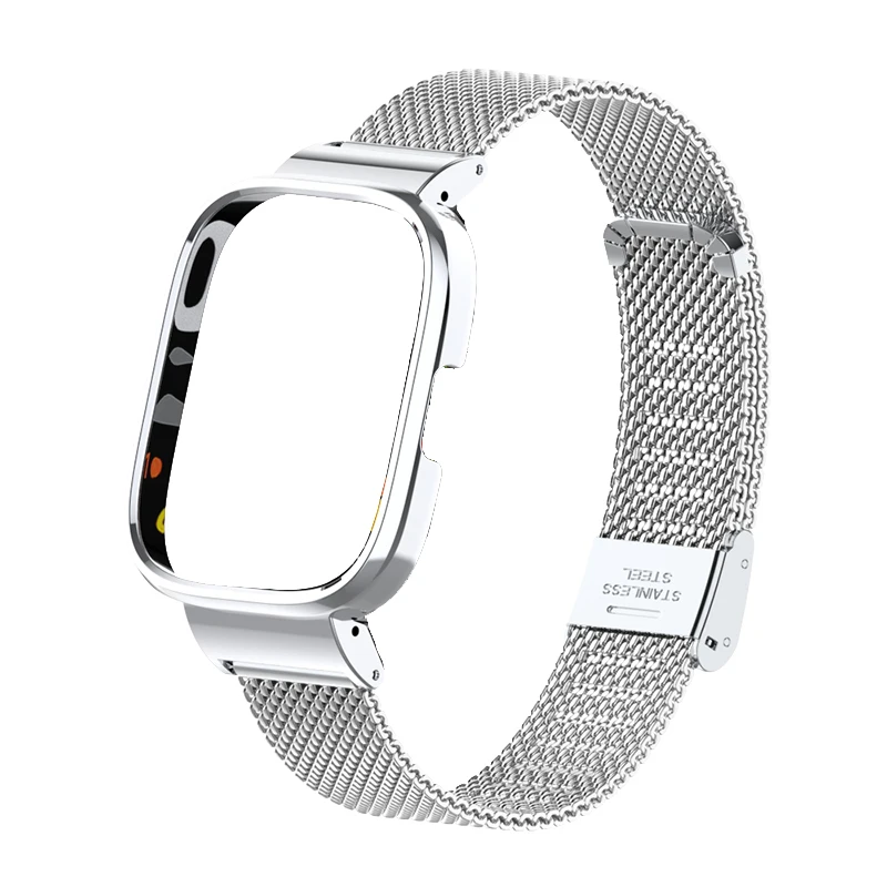 Magnetic loop+Case protector For Redmi Watch 2 Lite Metal bracelet for Xiaomi Watch Lite Strap Redmi Watch 3 Active Band Cover: XXXL / Yellow