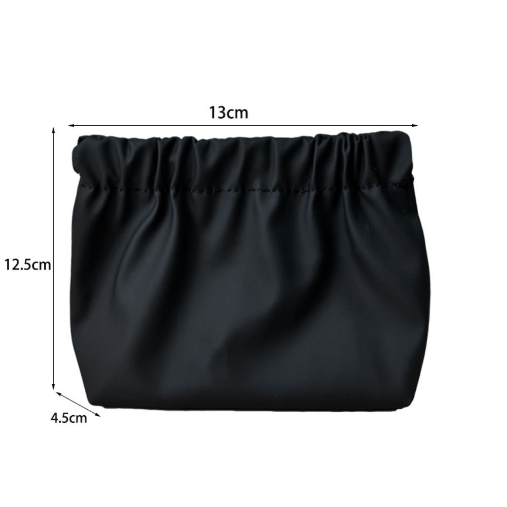 Portable Korean Style Leaf Spring Bag Self-closing Solid Color Small Item Bags Lipstick Cosmetic Bag Cosmetic Bag Women: Clear