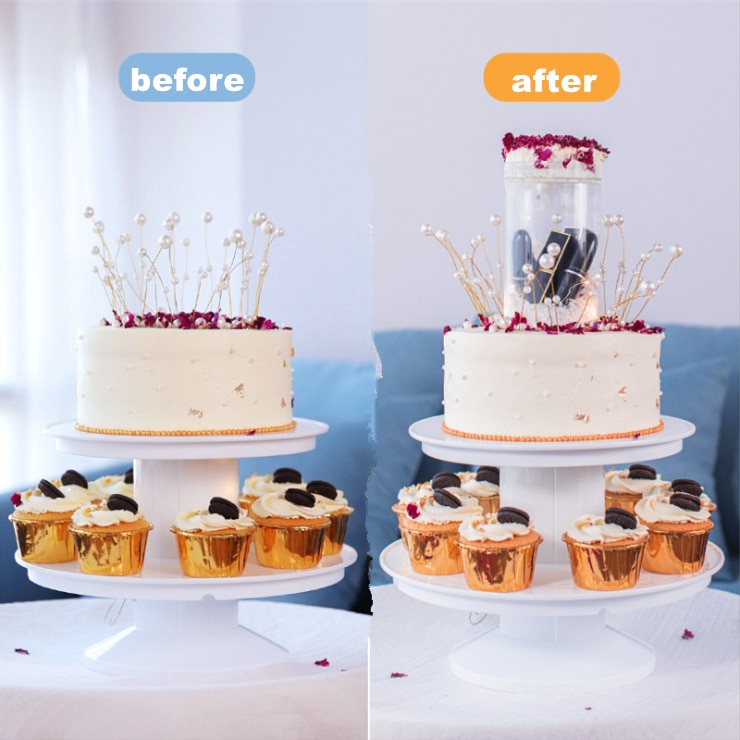 Support à gâteau d'anniversaire avec surprix | Boîte, support à gâteau magique surprenant