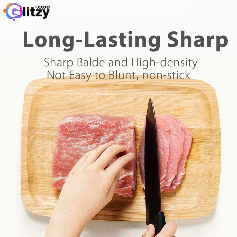 Ceramic Knife 6 5 4 3 inch Kitchen Chef Knives Zirconia Black Blade Utility Slicing Paring Fruit Vegetable Meat Cutter Tool