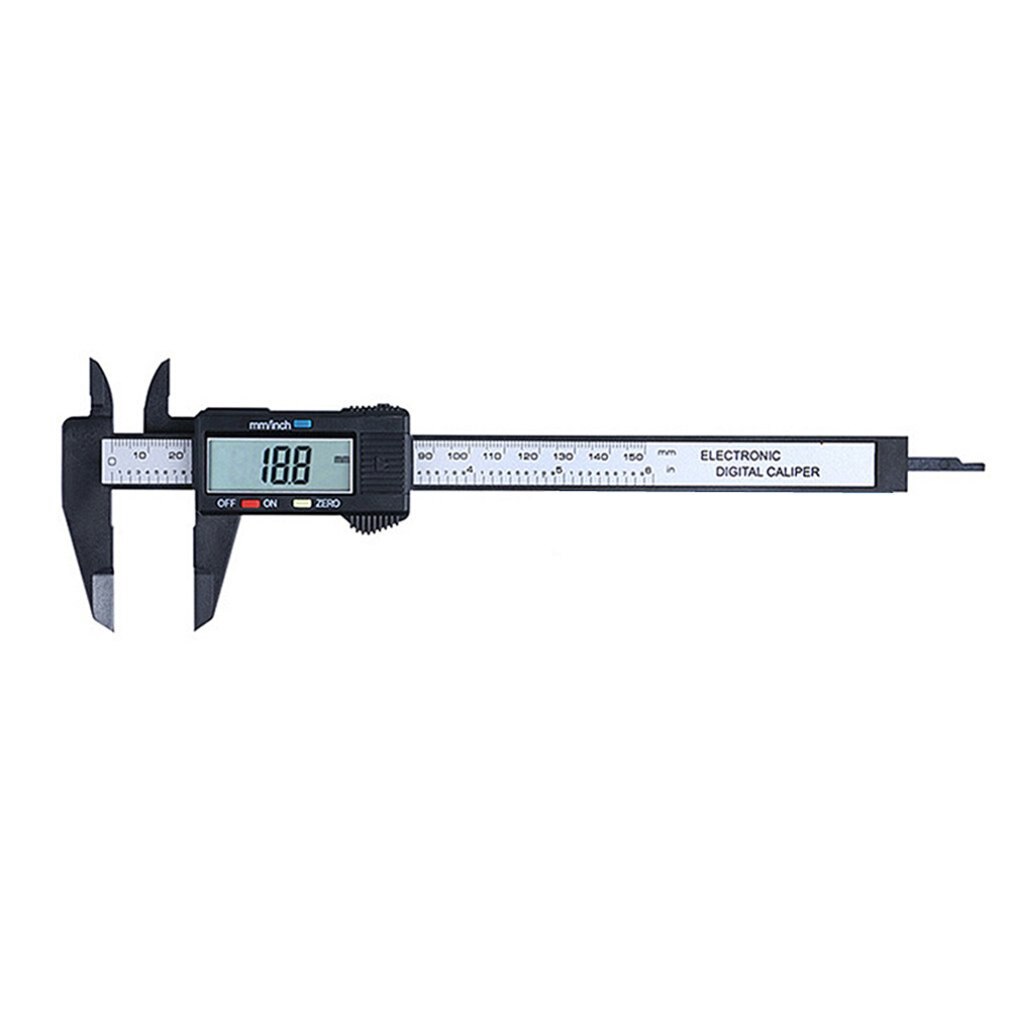 Electronic Digital Display Vernier Caliper 0-150MM Large LCD Screen All Plastic Digital Direct Reading: black