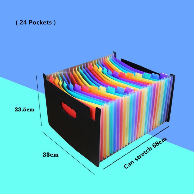 File Folder Pockets for Document Bag Organizer Holder Desk Paper School Office Stationery A4 Expanding Accessories Products: M