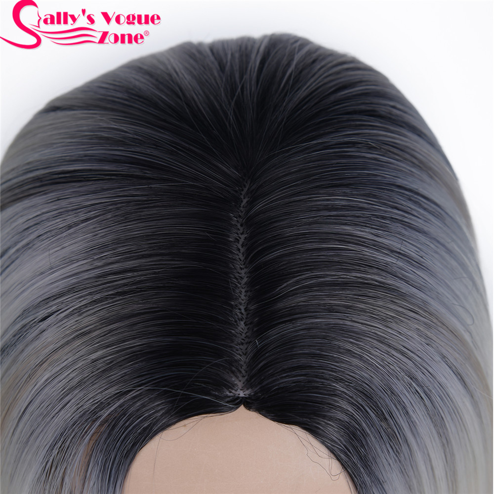 Sallyhair 12 inch japanse synthetische pruik met hoge temperatuur vezel, korte zwarte bob voor vrouwen
