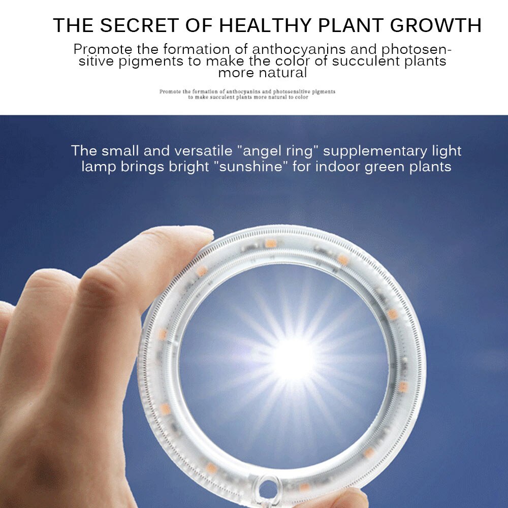 Single head plant fill light full spectrum led light angel ring spectrum led imitating sunlight plant growth light