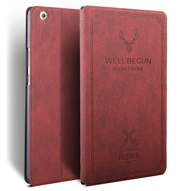 Case for Huawei MediaPad M3 8.4 BTV-W09/DL09 Slim Folding Folio Flip Stand PU Leather Case Cover for Huawei M3 8.4 Tablet Funda: Wine Red