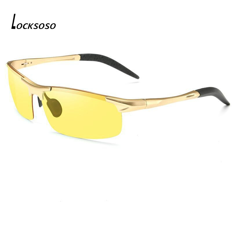 Locksoso nattesynsbriller antirefleks polarisator bilførere nattesynsbriller polariserede kørebriller gule solbriller