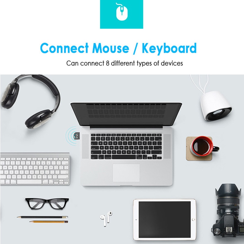 USB Bluetooth 5.0 Adapter Portable Fast Response High Fidelity Clear Sound Bluetooth Audio Receiver For Win8/10