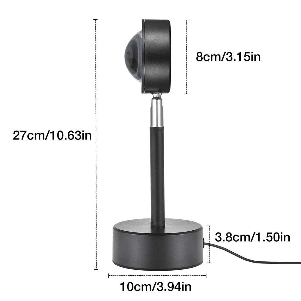 Zonsondergang Projectie Nachtverlichting Live-uitzending Achtergrond Als Galaxy Projector Sfeer Regenboog Lamp Slaapkamer Decoratie