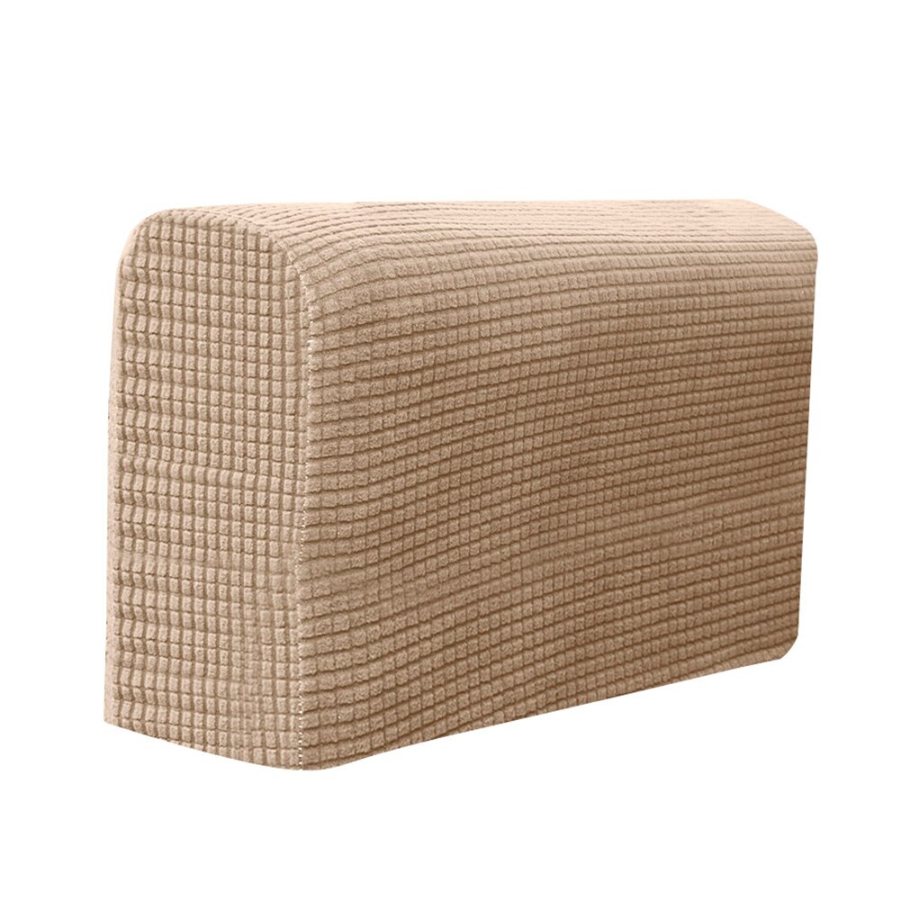 2 Pcs Sofa Furniture Armrest Covers Couch Chair Arm Protectors Stretchy for Home SDF-SHIP: light brown
