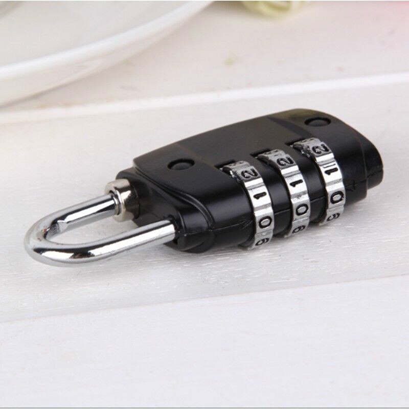 Padlock 3 Dial Digit Password Combination Password Lock Suitcase Luggage Metal Code Lock Mini Coded Keyed Anti-Theft Locks