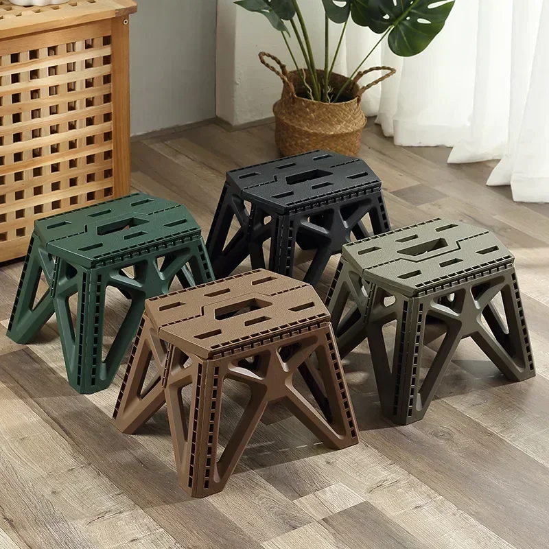 Kleiner Hocker für den Außenbereich, tragbarer Klapphocker, hohe Tragfähigkeit, langlebig, kleiner Stuhl, Angelhocker, Strandhocker, Campinghocker