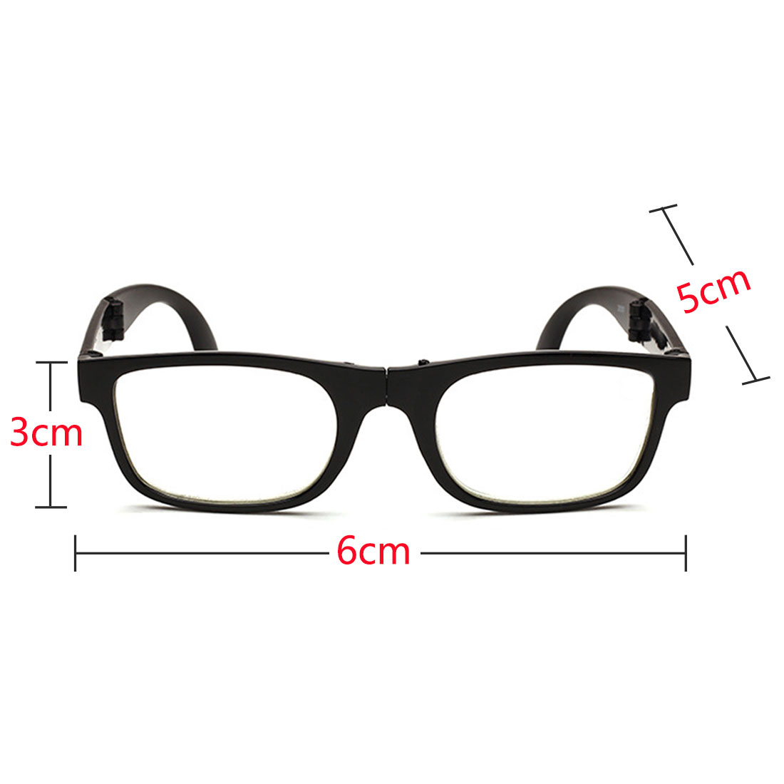 Læsebriller 100/150/200/250/300/350/400 graders bærbare brilleforstørrelsesglas sammenklappelige ultralette presbyopiske briller