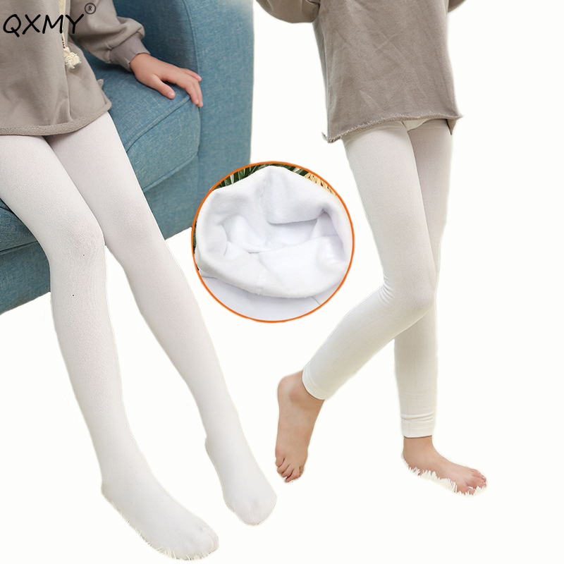 Baby mädchen tanzen strumpfhosen Herbst Winter samt schule mädchen weißen strumpfhosen freundlicher warme strumpf 1-8T