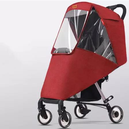 Stroller Rain Cover Universal Clear Upgrade Stroller Cover for Toddlers Umbrella Stroller Sun Visor Shade Canopy Baby Carriage: red