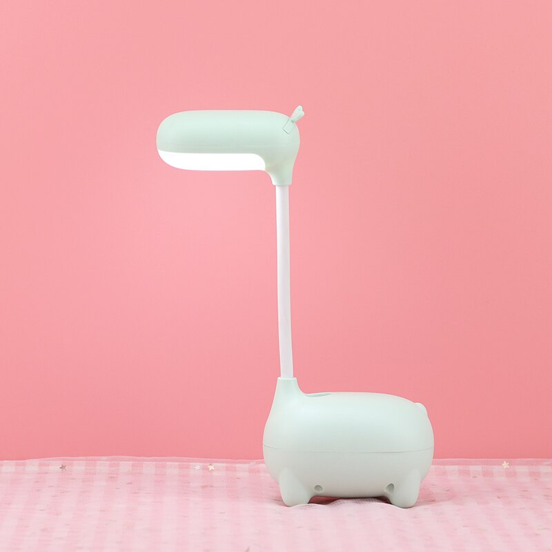 Deer Table Lamp Modern LED Desk Lamp USB Rechargeable Night Light Gooseneck Iluminaria College Dorm Bedroom Reading Study Office: Mint