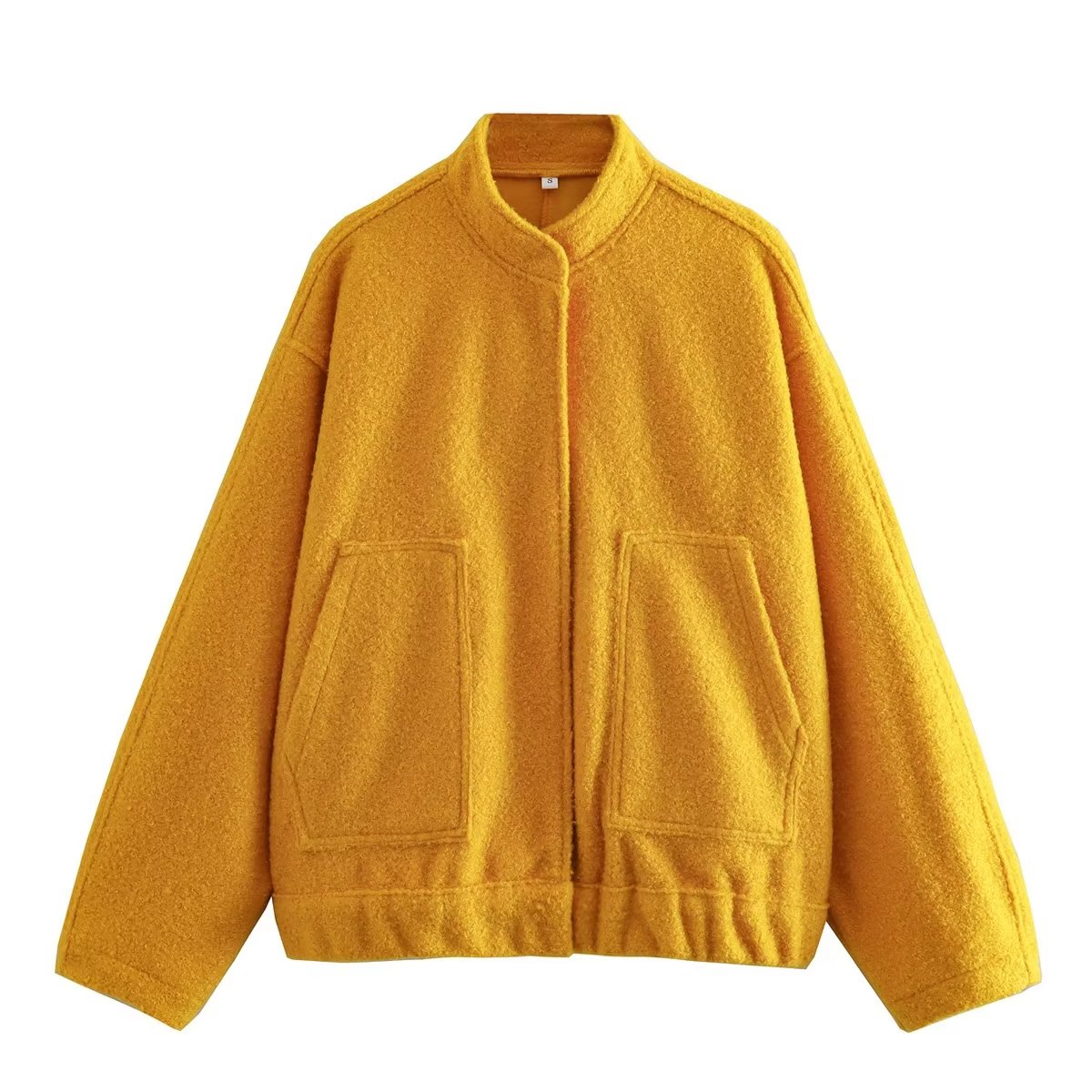 Woman Loose Gray Warm Baseball Jacket Spring Casual Oversized Bomber Jacket Girls Vintage Thick Warm Outwear: L / green