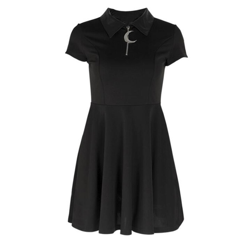 Victorian Vintage Gothic Lolita Dress Japanese Girls Black Patchwork Turn Down Collar Kawaii Mini Dress Women Punk Dresses