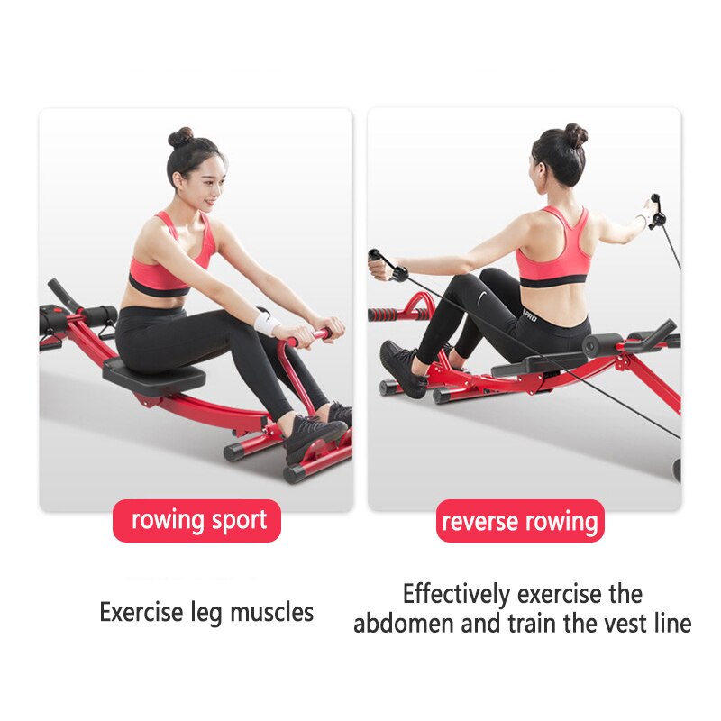 Abdominal Fitness Equipment 3-in-1 Multi-Function Rowing Machine Indoor Sports Device