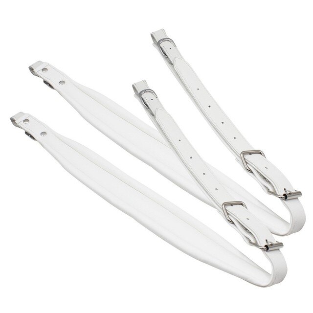 Correa de acordeón de cuero ajustable, arnés de hombro Universal, correas de cinturón, piezas de Accesorios para Instrumentos Musicales, 2 uds.: White